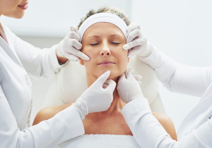 A scene of medical cosmetology treatments botulinum injection. High quality photo