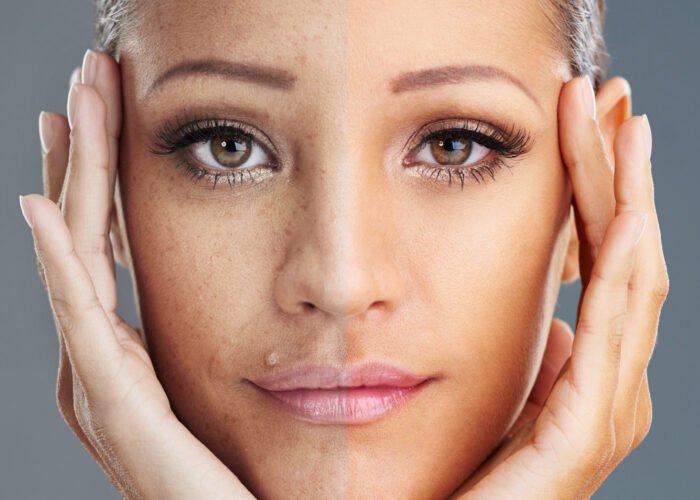 In the eternal pursuit of perfection. Composite shot of a woman with and without makeup