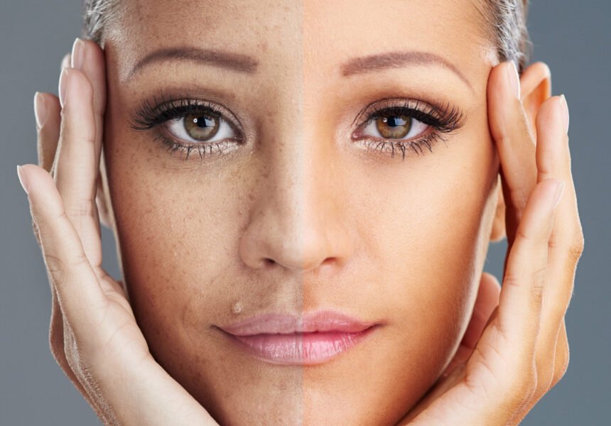 In the eternal pursuit of perfection. Composite shot of a woman with and without makeup